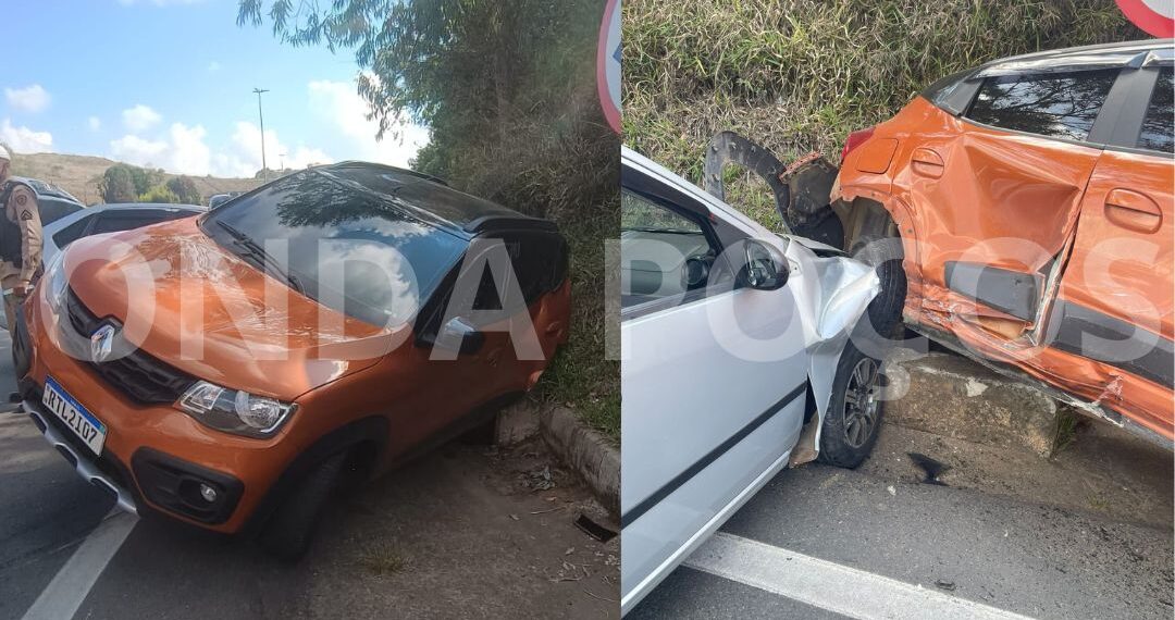 Motorista é socorrido após colisão entre dois carros em Poços de Caldas