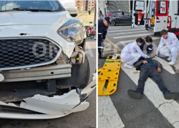 Motociclista fica ferido em acidente no centro de Poços de Caldas