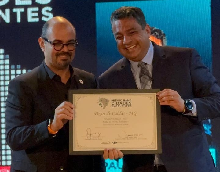 Poços de Caldas vence o Prêmio Band Cidades Excelentes 2025 em Infraestrutura e Mobilidade Urbana