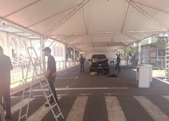 Estrutura da 1ª Festa do Café está quase finalizada em Poços de Caldas