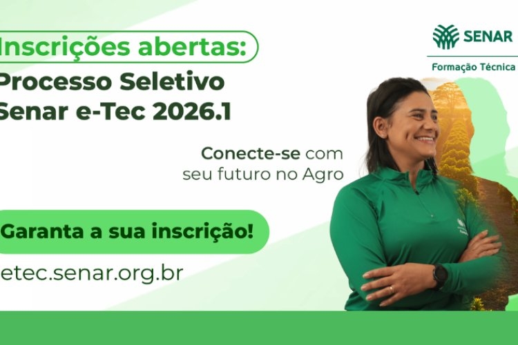 Senar abre inscrições para cursos técnicos 