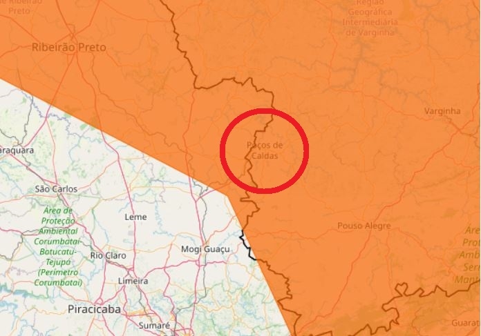 Previsão indica tempestade com ventos de até 100 km/h e queda de granizo para Poços e região