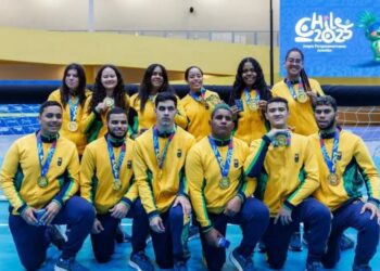 Com atleta de Poços, Brasil garante dois ouros no goalball nos Jogos Parapan-americanos de Jovens