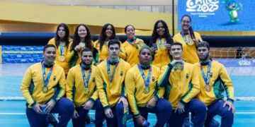 Com atleta de Poços, Brasil garante dois ouros no goalball nos Jogos Parapan-americanos de Jovens