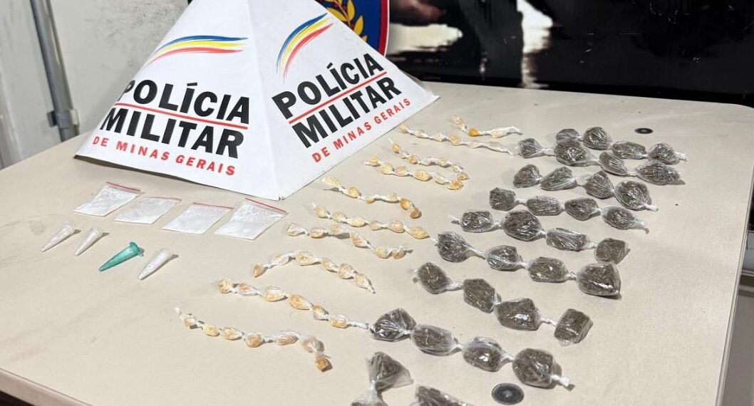 Polícia Militar apreende drogas durante operação na Alameda Nova Esperança, em Poços