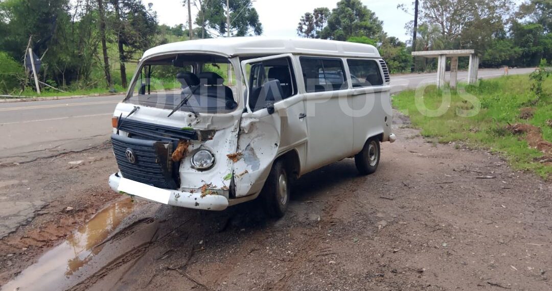 Durante forte chuva, árvore cai e causa acidente com feridos em Bandeira do Sul