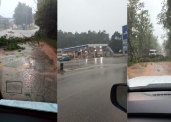 Chuva e rajadas de vento causam estragos em Poços de Caldas e região; FOTOS