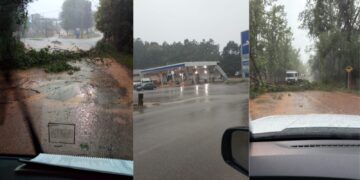Chuva e rajadas de vento causam estragos em Poços de Caldas e região; FOTOS