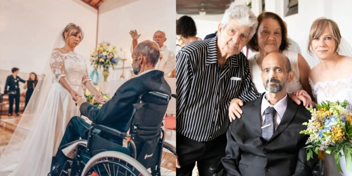Dias antes de falecer, paciente com câncer terminal realiza sonho de casamento religioso na Capela da Santa Casa de Poços