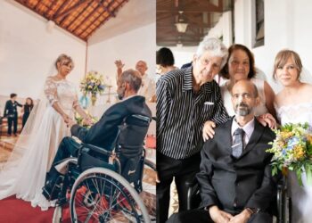 Dias antes de falecer, paciente com câncer terminal realiza sonho de casamento religioso na Capela da Santa Casa de Poços