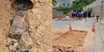 Vandalismo provoca entupimento de rede de esgoto na região oeste de Poços