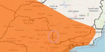 Inmet emite alerta laranja de temporal para Poços e região; há possibilidade de granizo