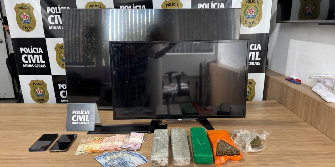Foragido é preso com quase 3 kg de maconha em operação da Polícia Civil em Poços