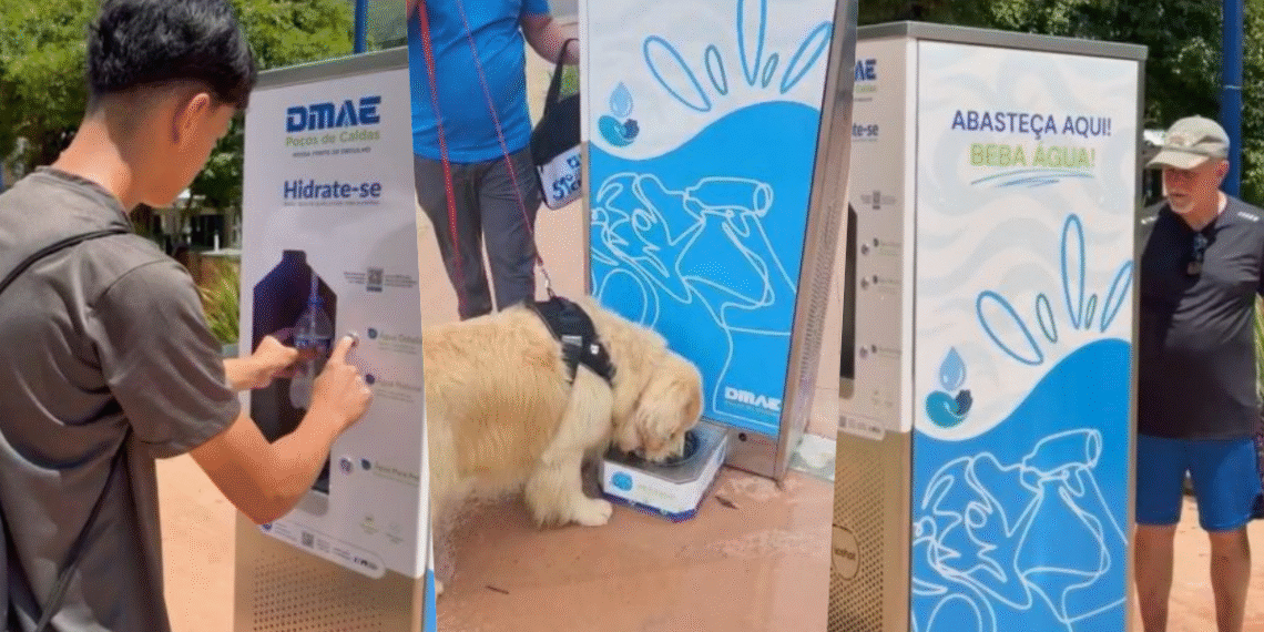 DMAE implanta novos bebedouros em pontos estratégicos de Poços