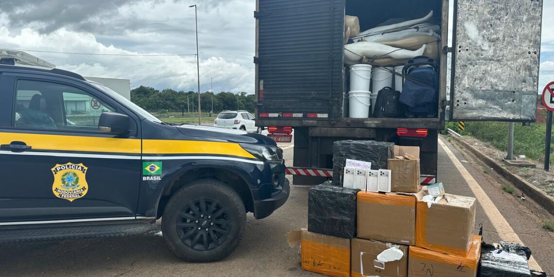 PRF apreende carga de eletrônicos avaliada em R$ 350 mil