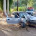 Colisão contra árvores deixa motorista ferido na MG-446