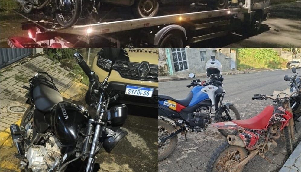 Três motos são apreendidas em operação contra direção perigosa