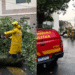 Chuva com ventos fortes provoca queda de árvores e postes em cidade do Sul de Minas