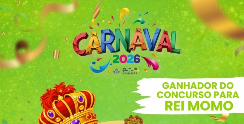 Após votação, Rei Momo do Carnaval 2026 em Poços de Caldas é eleito com 80% dos votos