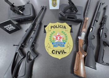 Armas são apreendidas em operação contra violência doméstica em Poços