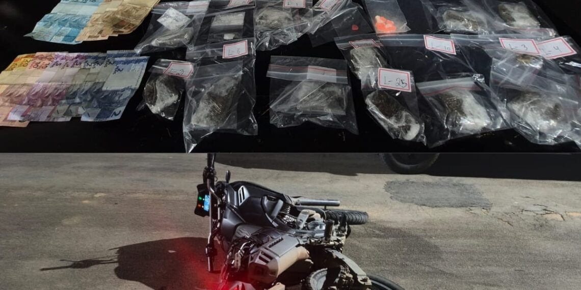 “Entregador de drogas” foge e deixa motocicleta para trás em Poços de Caldas