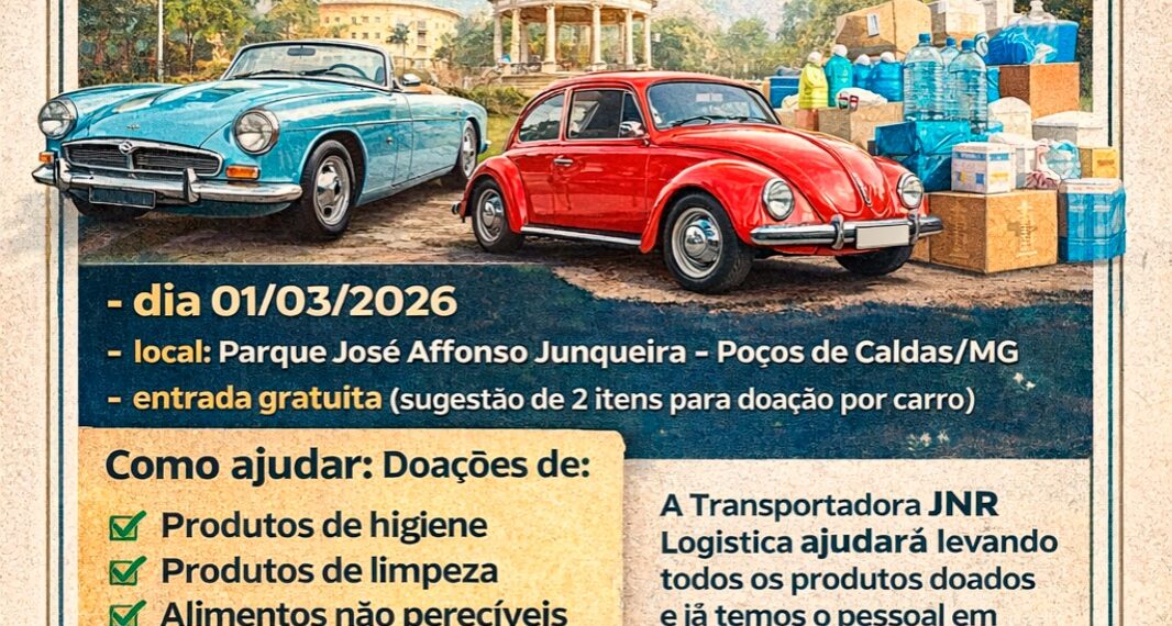 Evento “Clássicos pela Solidariedade” arrecada doações em Poços de Caldas neste domingo (1°)