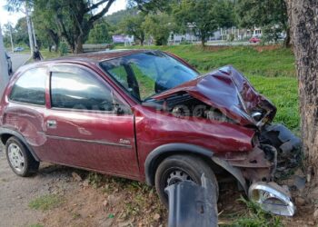 Mulher fica ferida após acidente em Poços de Caldas