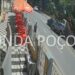 VÍDEO: Câmera flagra acidente entre carro e caminhão na rua Junqueiras, no Centro de Poços