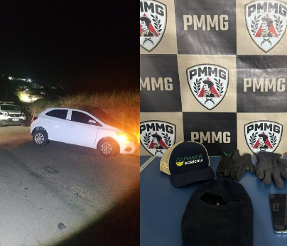 PM recupera carro roubado e prende três suspeitos horas após crime