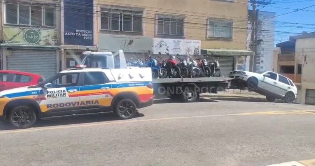 Operação integrada apreende motos e carros irregulares em Poços de Caldas