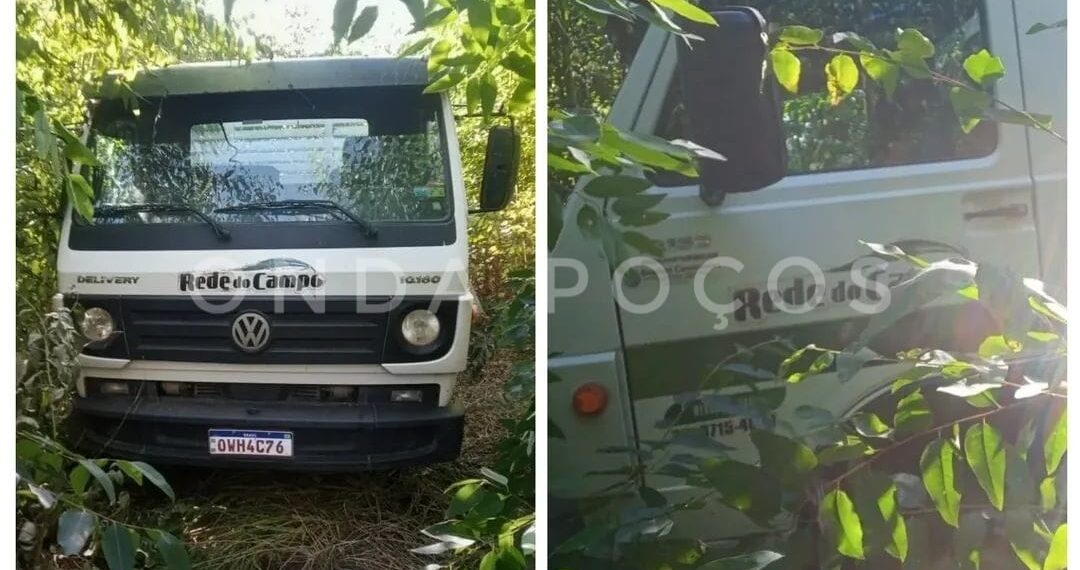 Caminhão furtado em Poços é encontrado em plantação no interior de SP