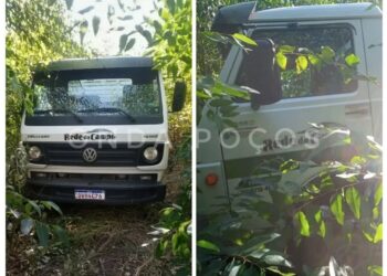 Caminhão furtado em Poços é encontrado em plantação no interior de SP