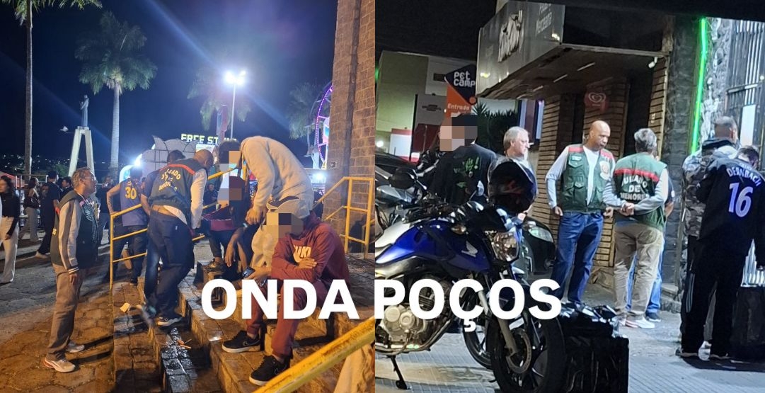 Fiscalização aborda adolescentes e comerciantes durante Festa de São Benedito em Poços