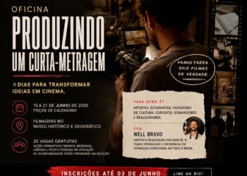 Oficina gratuita de cinema abre inscrições em Poços