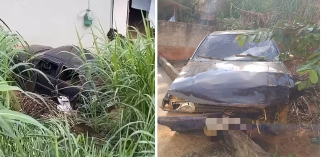 Mulher se joga de carro após ameaças do companheiro; veículo cai em ribanceira
