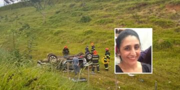 Empresária morre após carro cair em ribanceira na SP-344