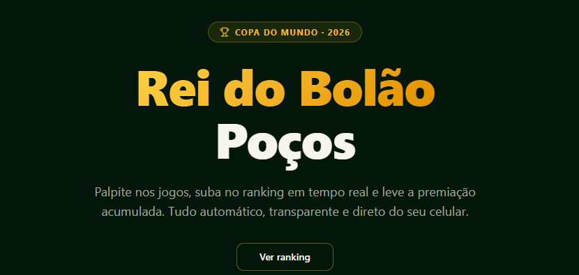 Grupo de amigos poços-caldense lança bolão virtual da Copa do Mundo 2026