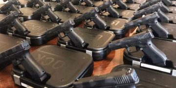 Guarda Civil Municipal recebe 32 novas pistolas Glock em Poços de Caldas