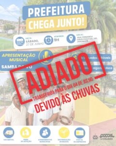 Prefeitura de Poços adia ‘Chega Junto’ e inauguração do novo bosque do Ipê por causa das chuvas; veja a nova data