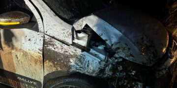 Motorista fica ferido após perder controle do carro na MGC-491
