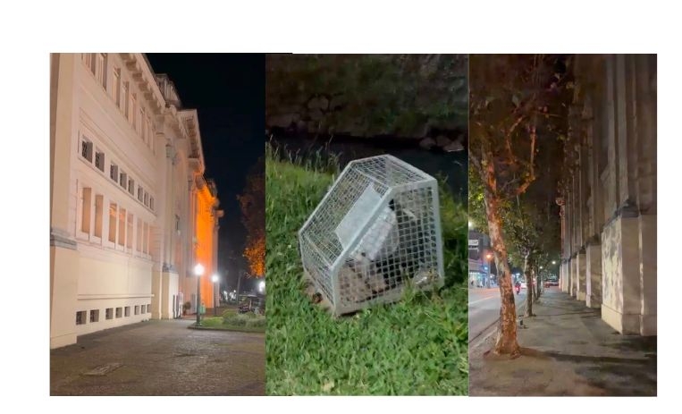 VÍDEOS: lâmpadas queimadas comprometem iluminação externa das Thermas Antônio Carlos