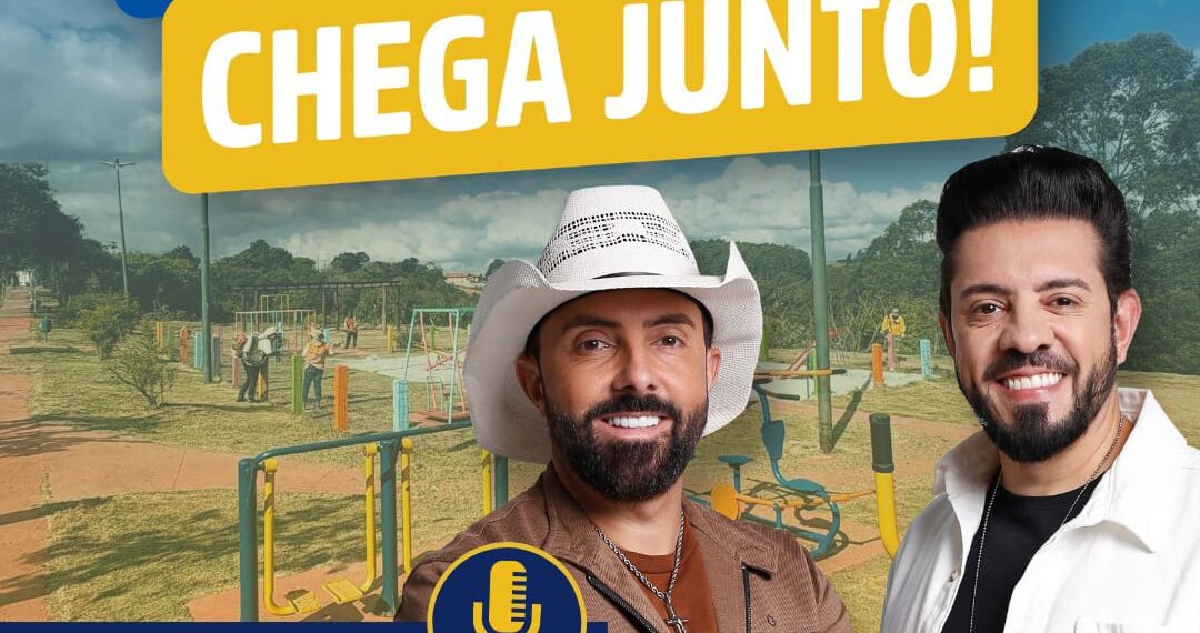 Giovani e Denilson são atrações do “Chega Junto” na Praça das Crianças nesta quarta (3)