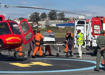 Recém-nascida é transportada de helicóptero para tratamento em Poços de Caldas