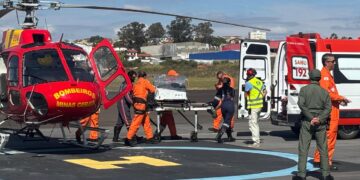 Recém-nascida é transportada de helicóptero para tratamento em Poços de Caldas