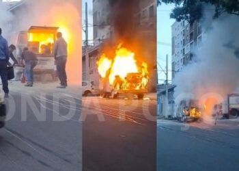 VÍDEO: Kombi é destruída por incêndio em Poços de Caldas