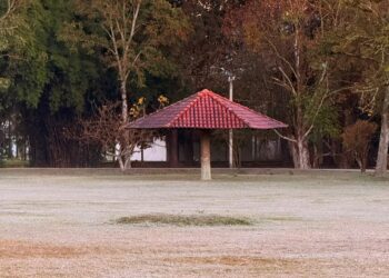 FOTOS: Frio provoca geada em Poços de Caldas