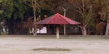 FOTOS: Frio provoca geada em Poços de Caldas
