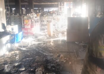 FOTOS: Veja como ficou interior de loja da rede Magazine Luiza que pegou fogo no centro de Poços