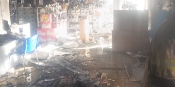 FOTOS: Veja como ficou interior de loja da rede Magazine Luiza que pegou fogo no centro de Poços
