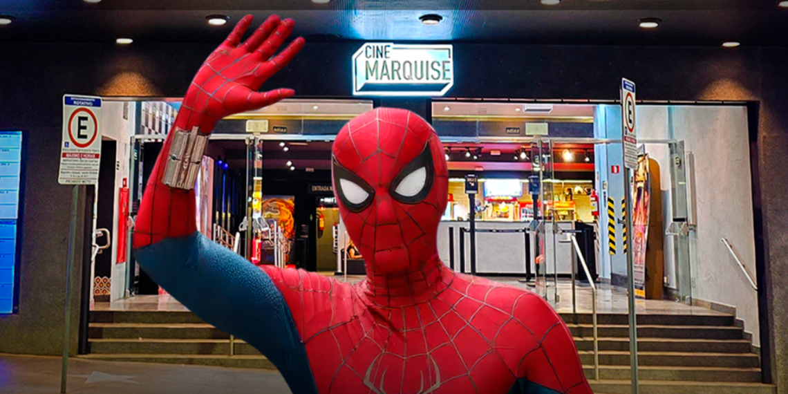Cine Marquise Ultravisão divulga balde colecionável exclusivo de Homem-Aranha na região